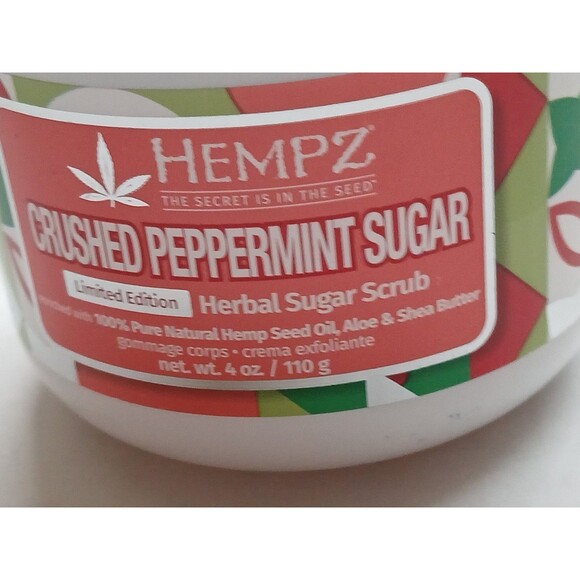 Hempz Crushed Peppermint Sugar Herbal Sugar Scrub 4oz New & Authentic - Picture 3 of 16